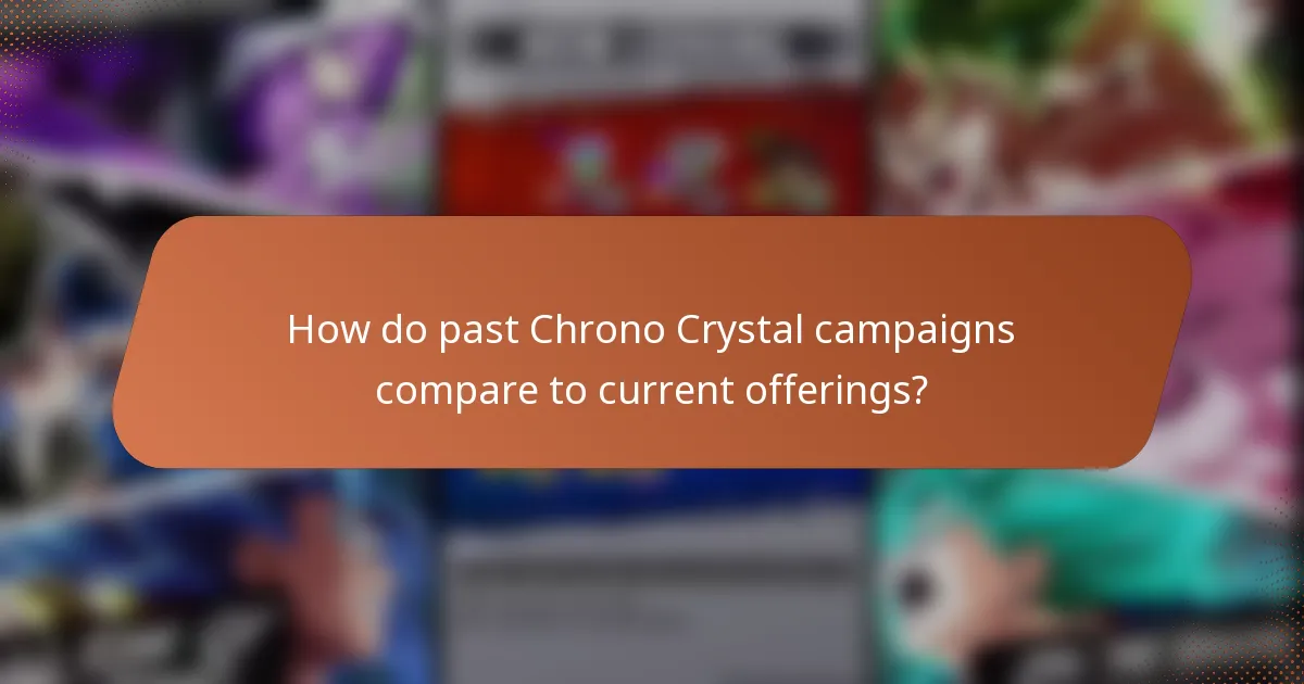 How do past Chrono Crystal campaigns compare to current offerings?