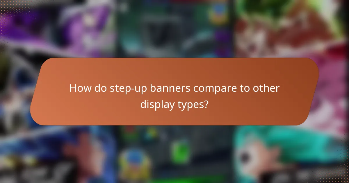 How do step-up banners compare to other display types?