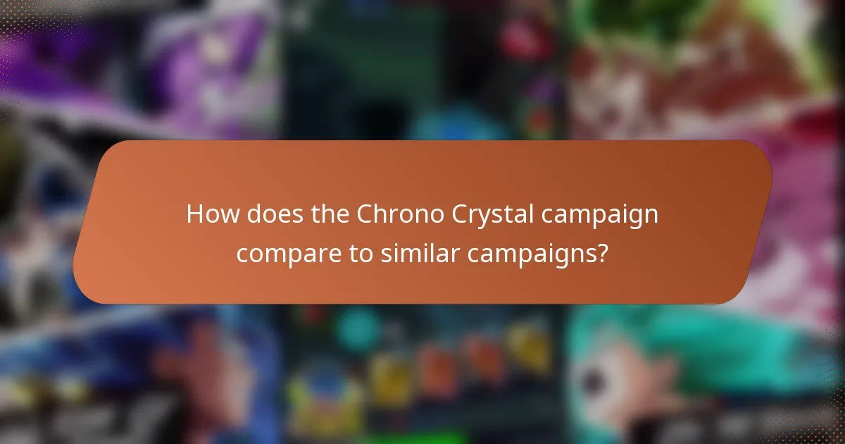 How does the Chrono Crystal campaign compare to similar campaigns?