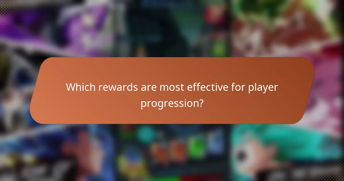 Which rewards are most effective for player progression?